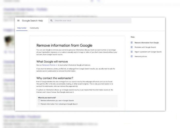 Google : comment retirer des informations personnelles du moteur de recherche ?