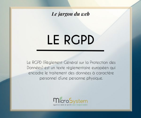 Le jargon du web : le RGPD